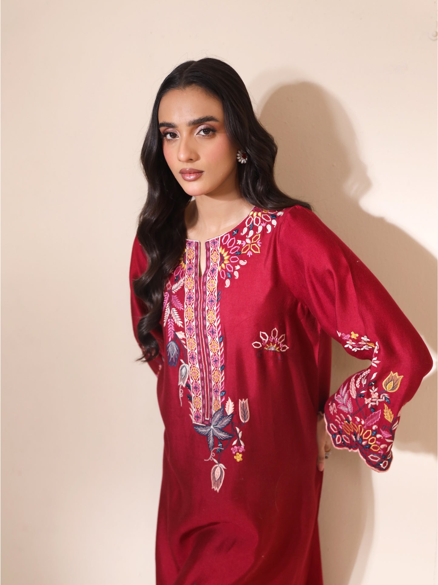 Nimr Maroon Kaftan