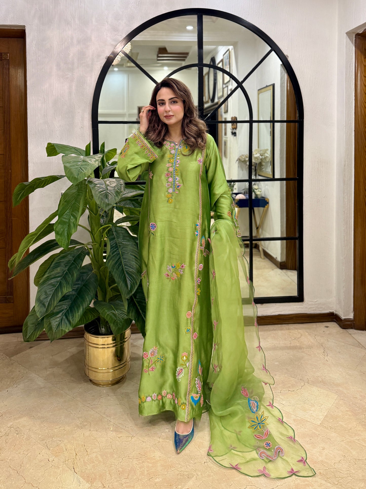 Raya Organza embroidered Dupata