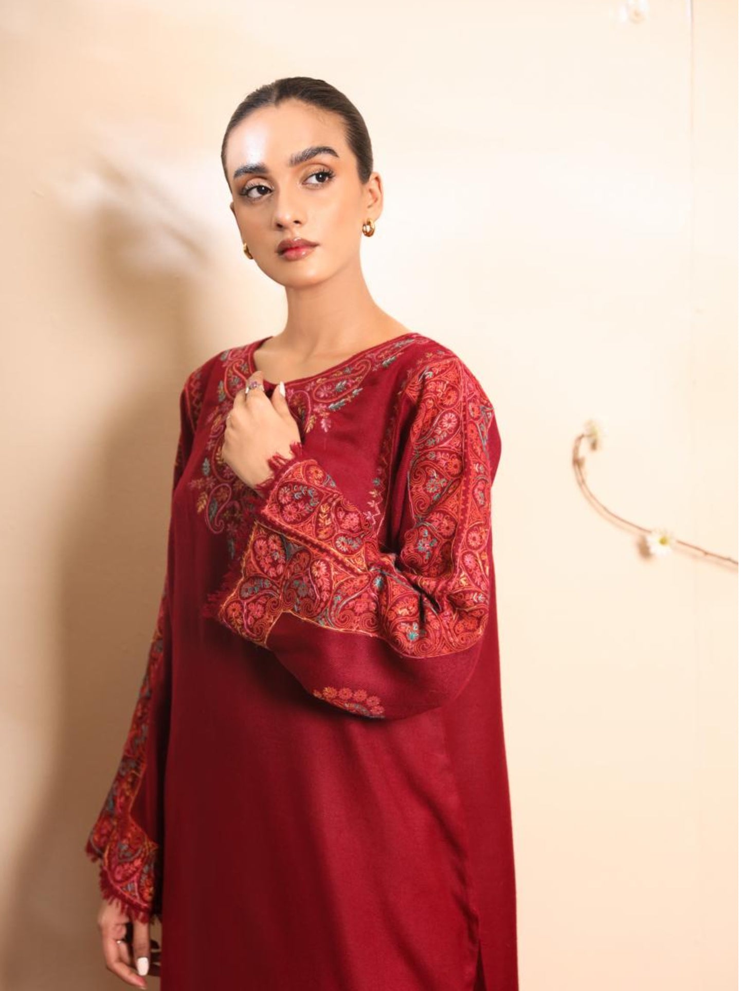Haya Red kurta