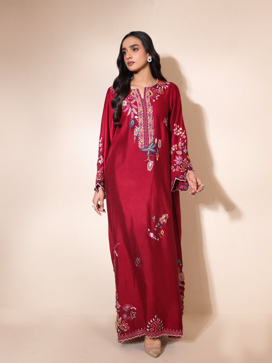 Nimr Maroon Kaftan