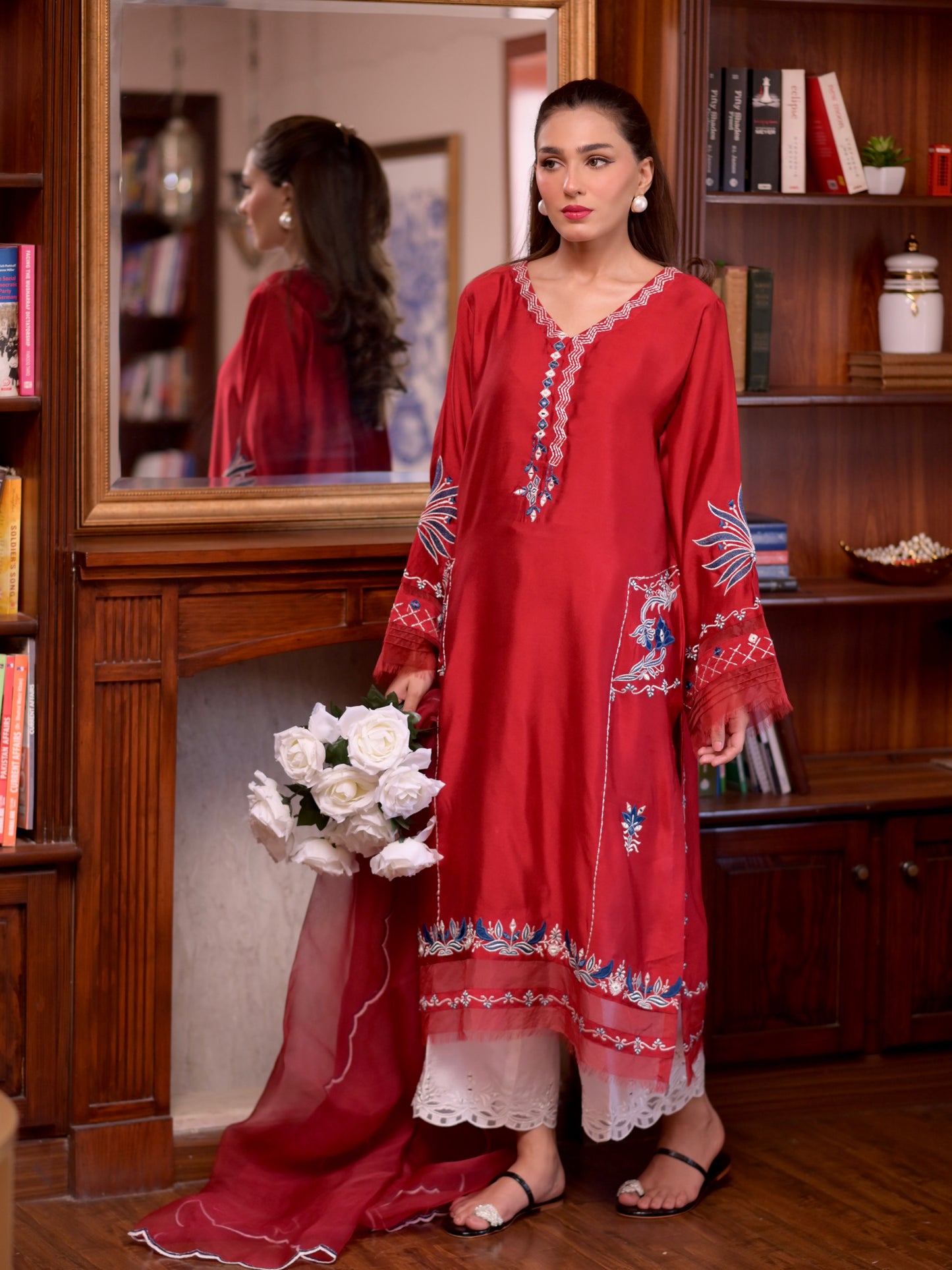 Miri Red kurta