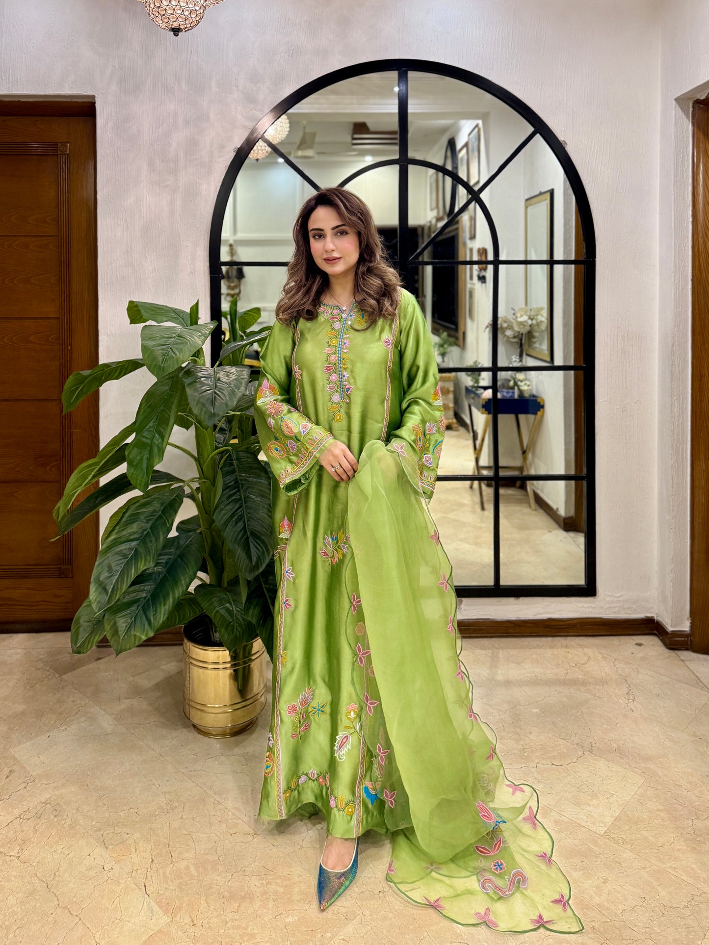 Raya Organza embroidered Dupata