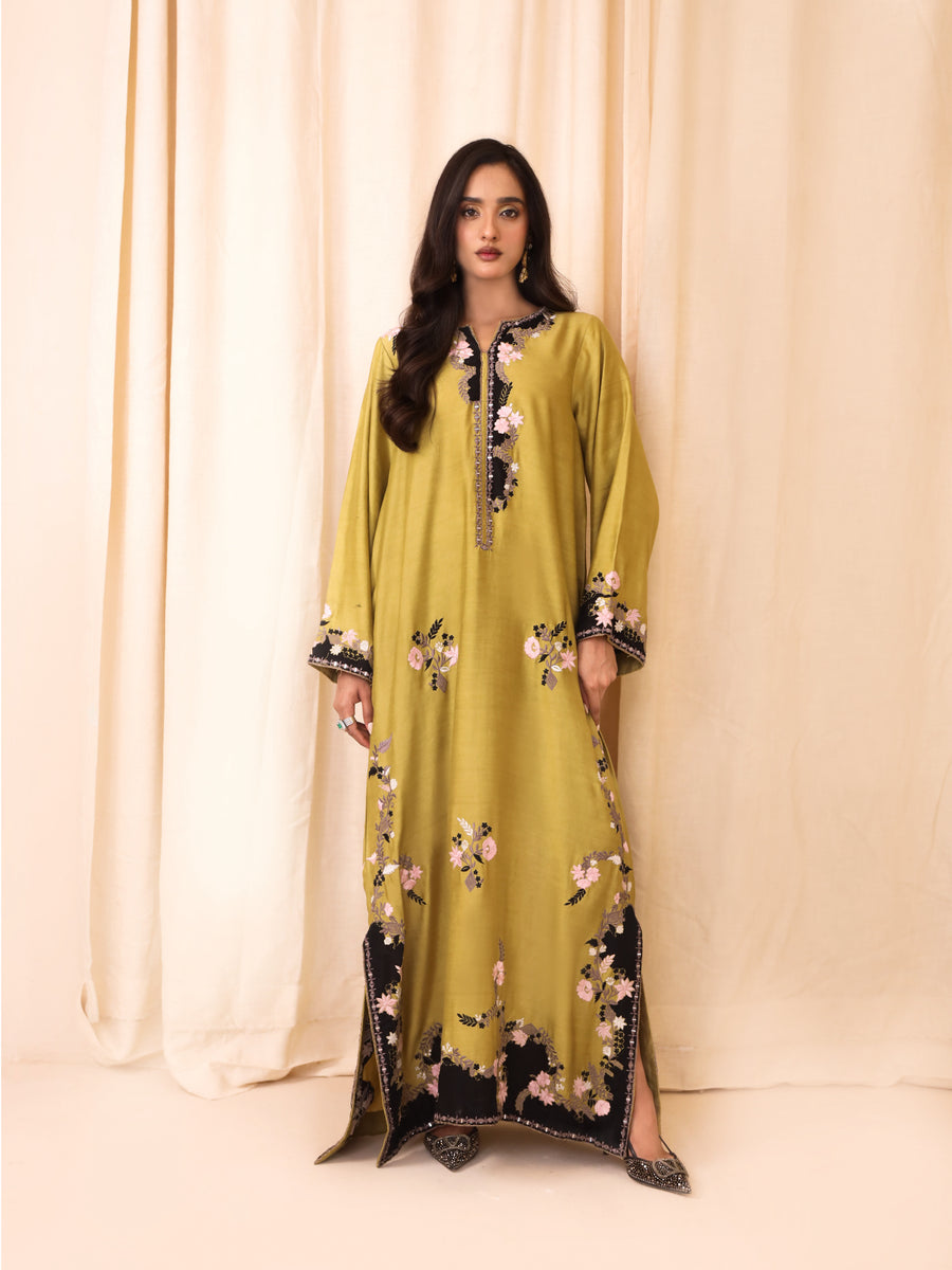 Mehar Sheesha Silk Kaftan