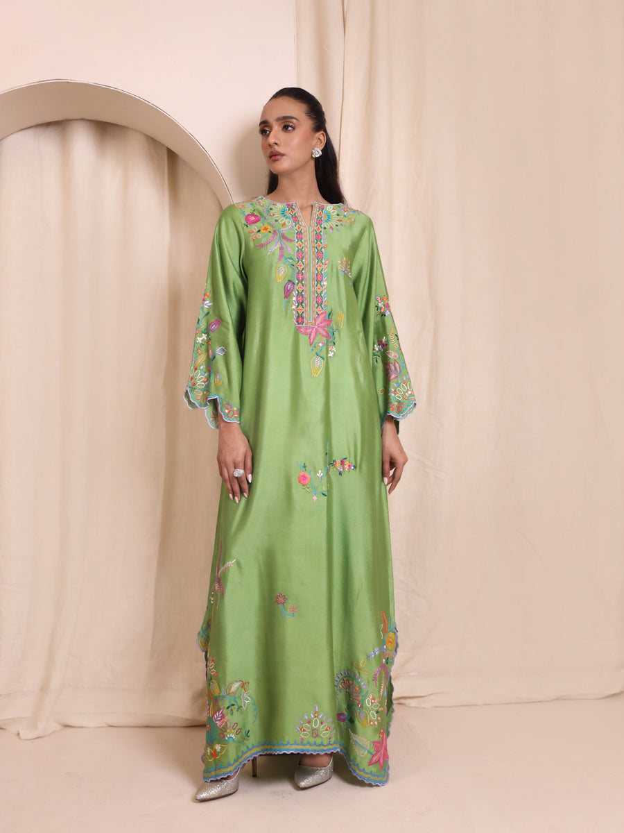 Nimr Green Kaftan