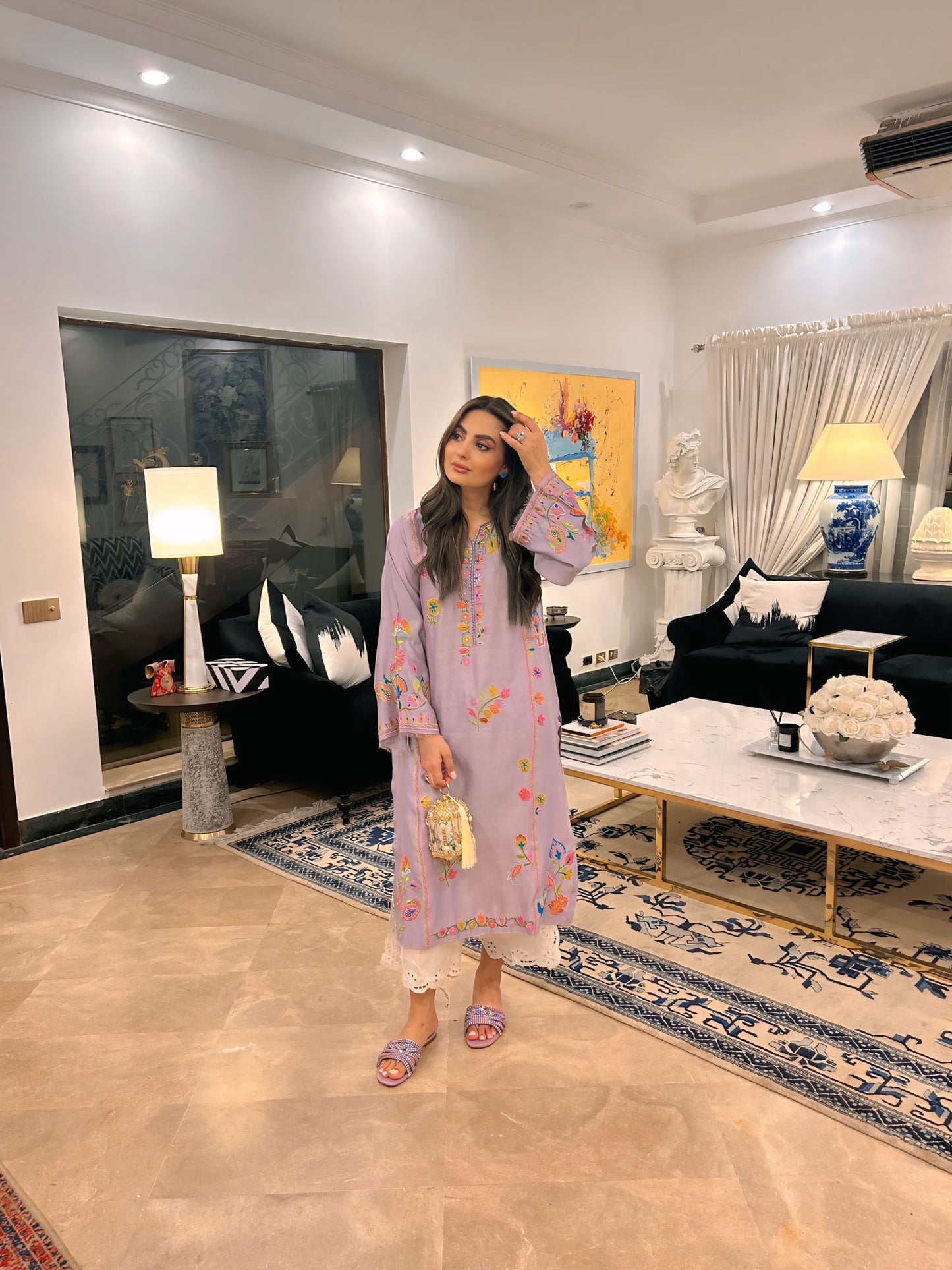 Raya lilac kurta