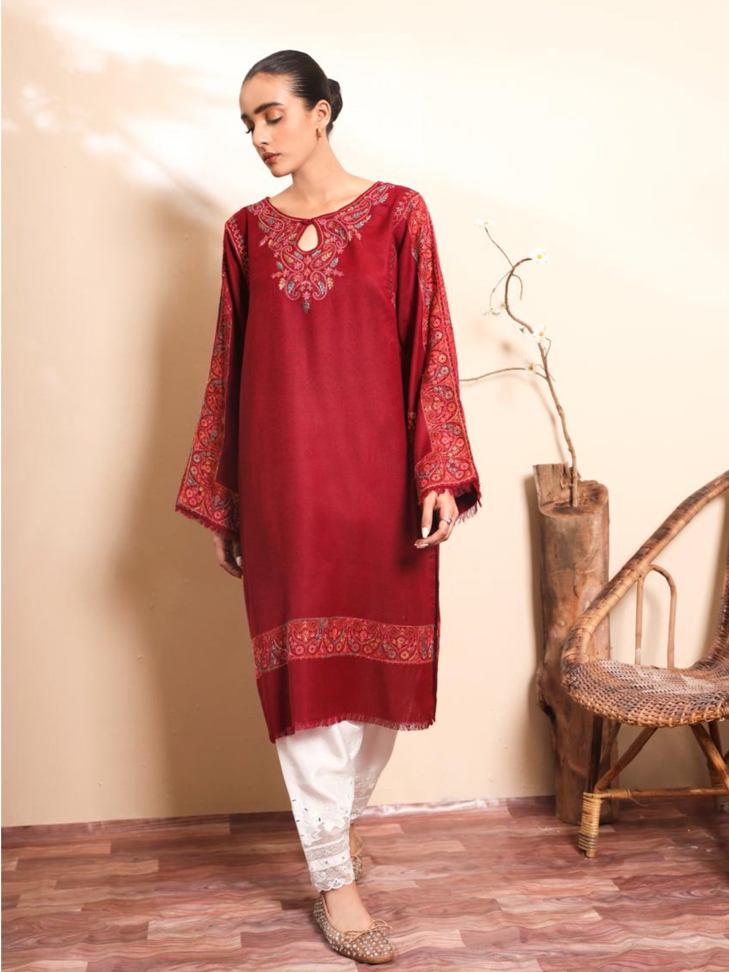 Haya Red kurta