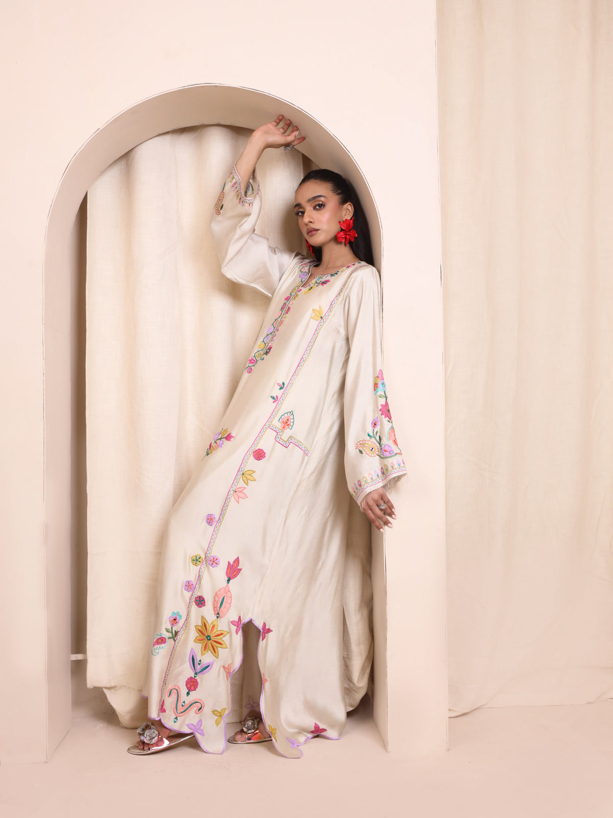 Raya Ivory Kaftan