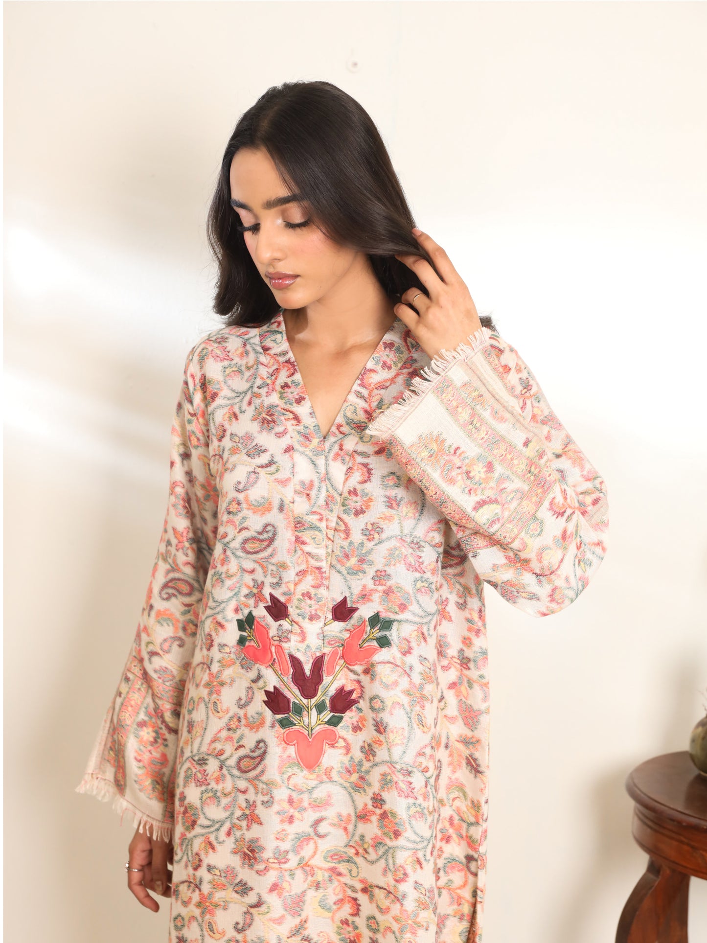 Khaani beige kurta