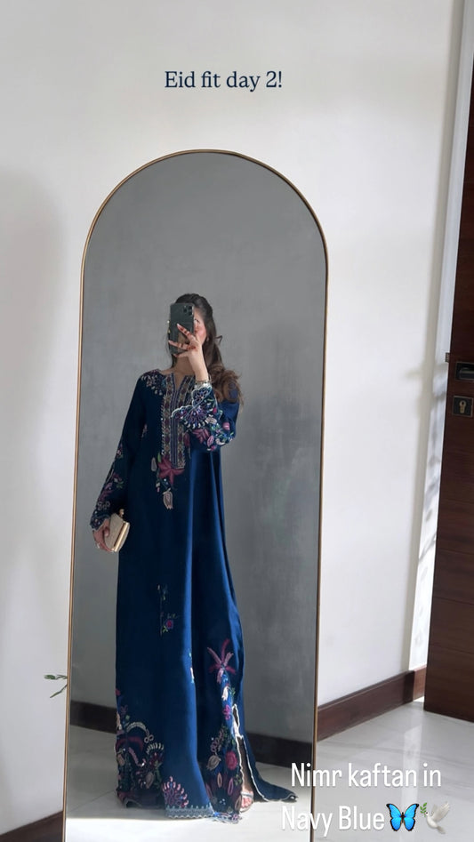 Blue Nimr kaftan