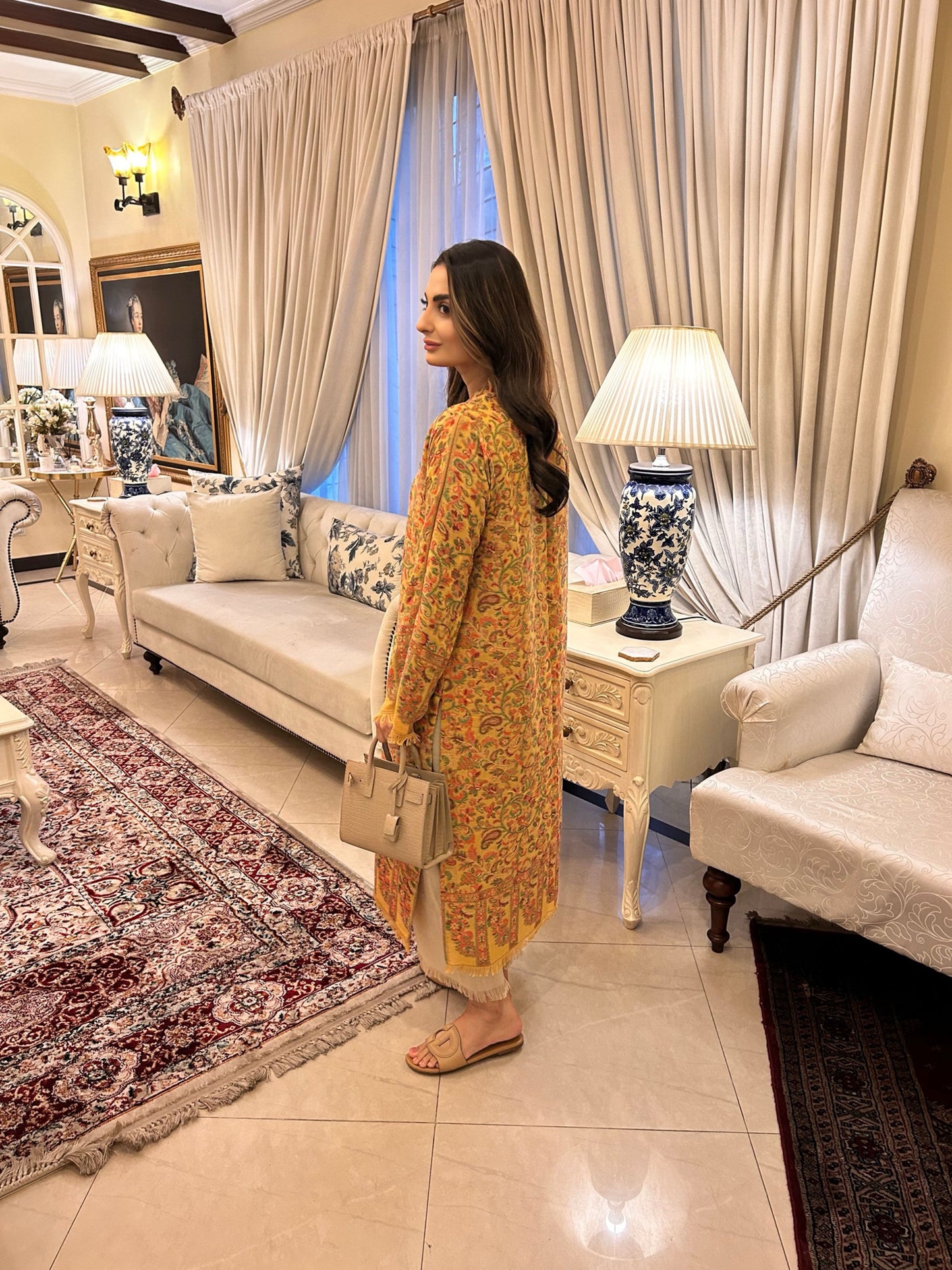 Khani mustard kurta