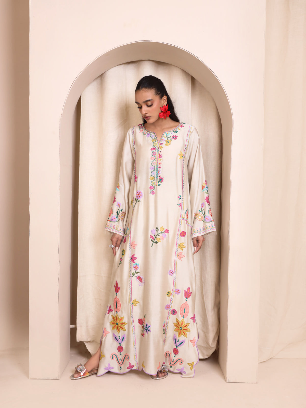 Raya Ivory Kaftan