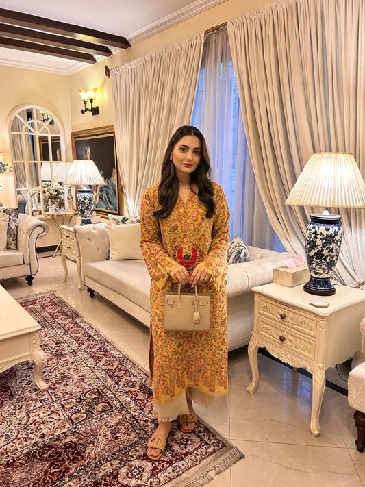 Khani mustard kurta