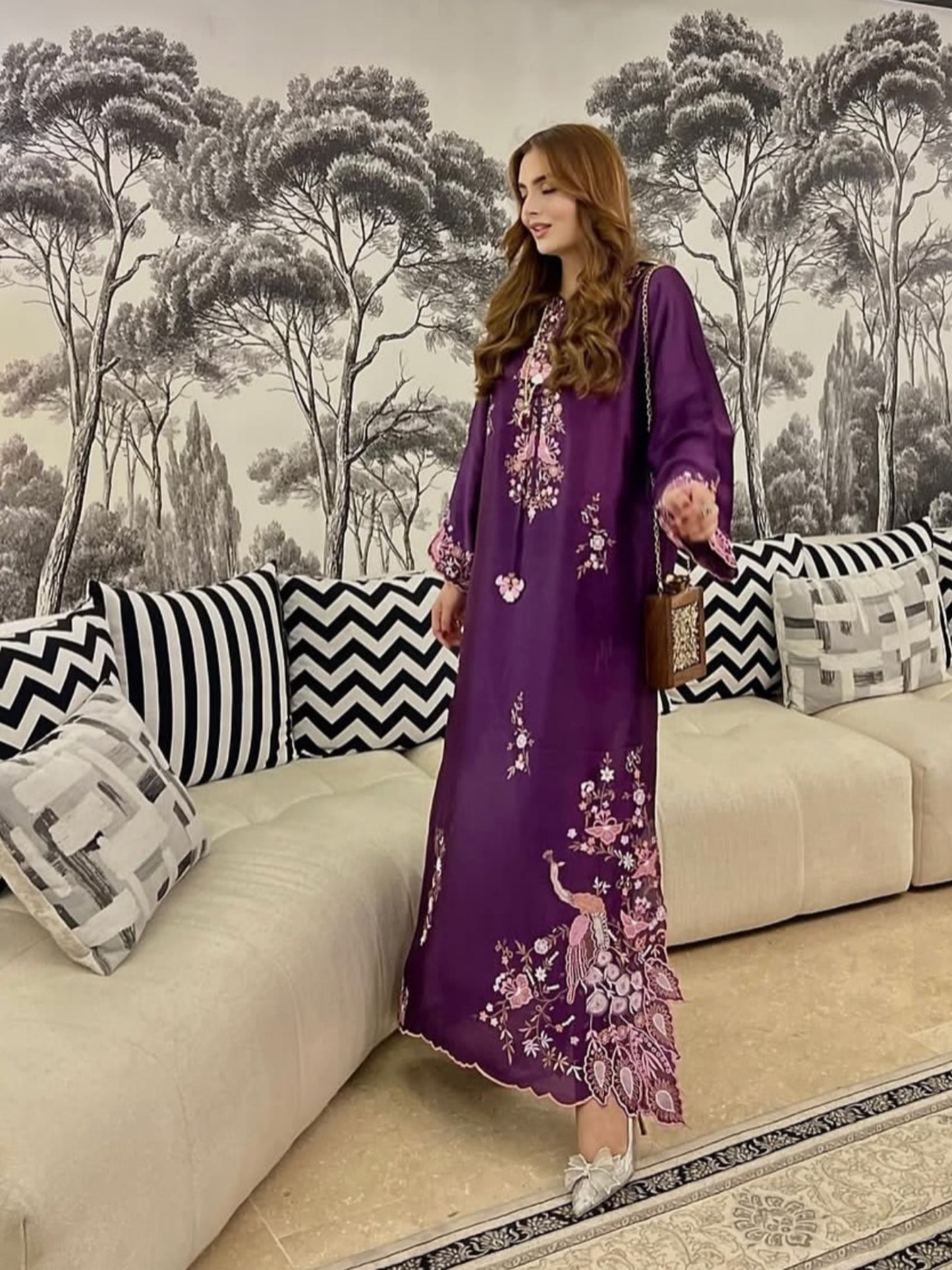Purple Mia kaftan