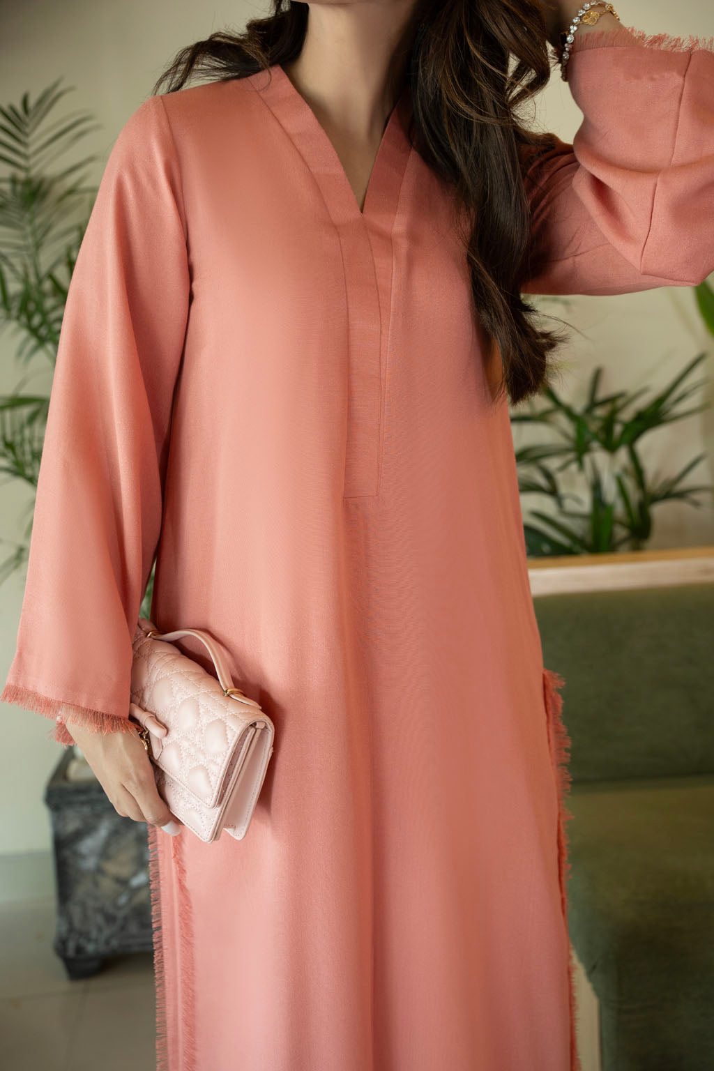 Dusty Rose Fringe Set