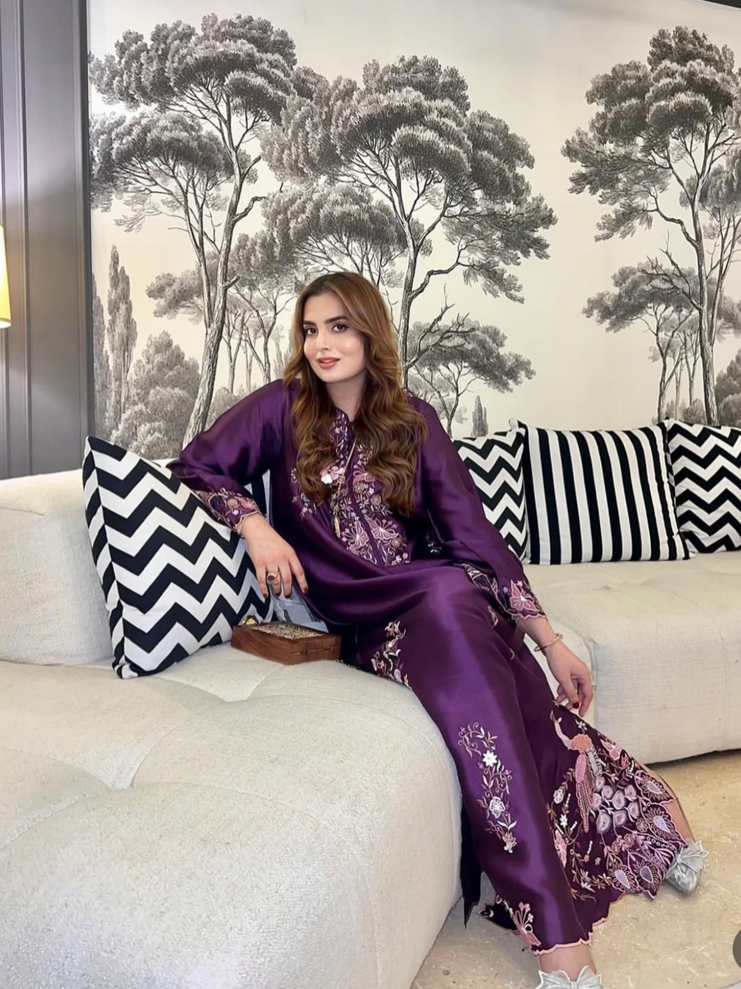 Purple Mia kaftan