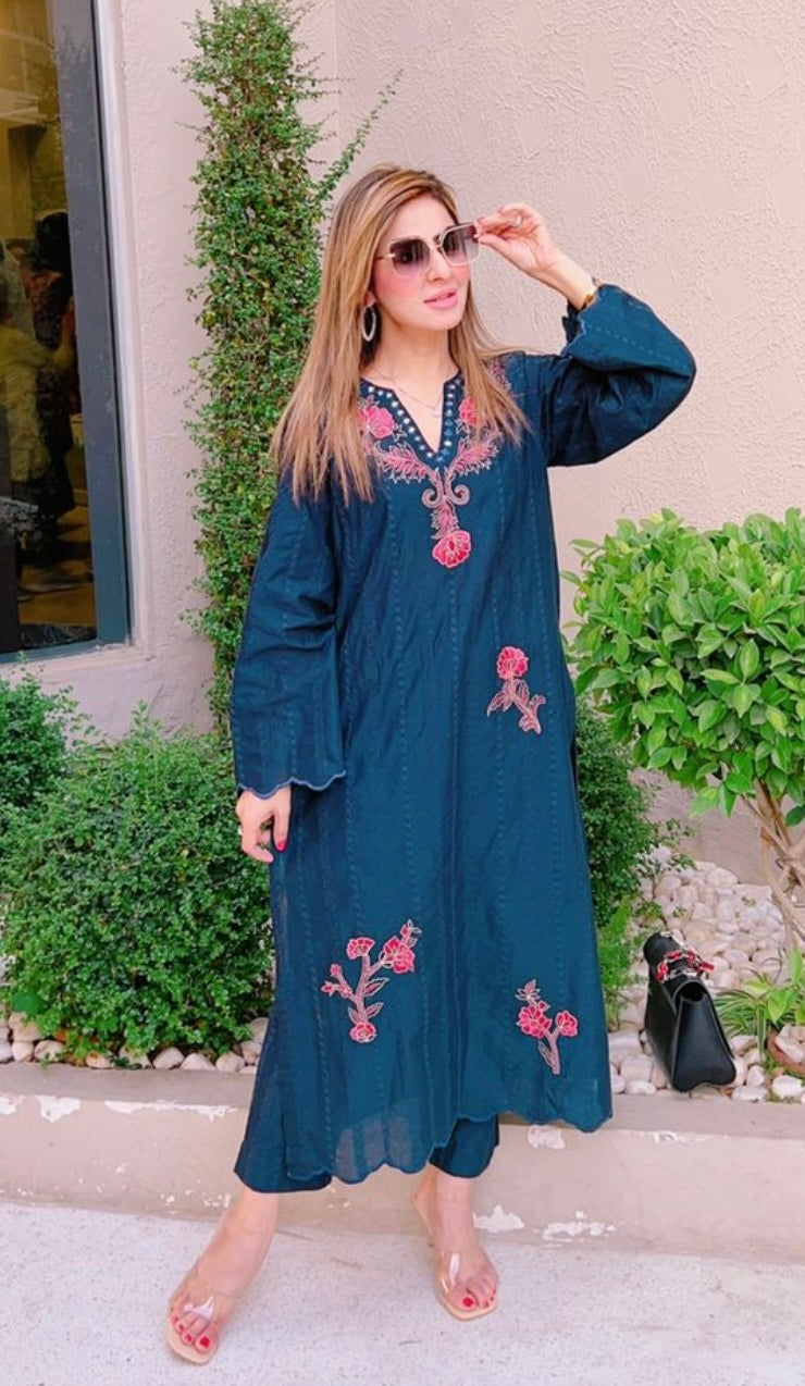 Navy blue Chickan 1 pc